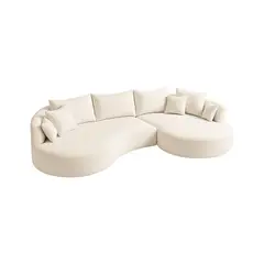 MUEBLES MACRUMO - Sofa curvo Lino - ¡Personaliza el color