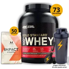 UNIVERSE NUTRITION - Proteína Gold standard whey de 2lb Chocolate + Creatina Myprotein de 250gr + regalos