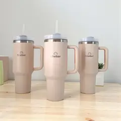 SHELTER - Pack 3 Pro Cup Quarzo Rosa 1180ml 40oz de Acero Inoxidable