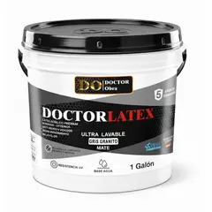 DO DOCTOR OBRA - PINTURA LATEX PREMIUM PARA PAREDES GRIS GRANITO ANTI MOHO Y HONGOS 1 GALÓN