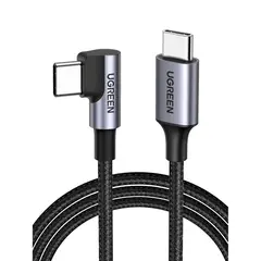 UGREEN - Cable USB-C A USB-C 90º 60W 1M Negro US255-50123