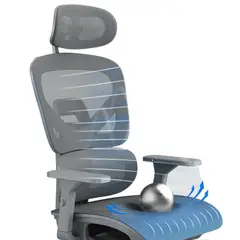 GENERICO - Silla Ergonómica con Reclinación Suave Gris