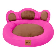 PRETTYPETS - CAMA PARA MASCOTA HUELLITA HIPOALERGENICA FUCSIA TALLA M