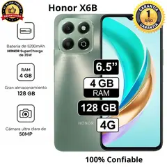 HONOR - Celular Libre X6B 6.5 Pulg 128GB 4GB RAM Forest Green