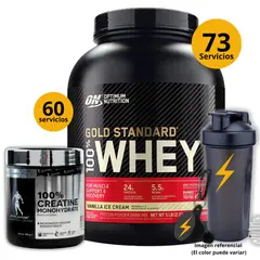 UNIVERSE NUTRITION - Proteína Gold standard whey de 5lb Vainilla + Creatina Kevin Levrone de 300gr + regalos