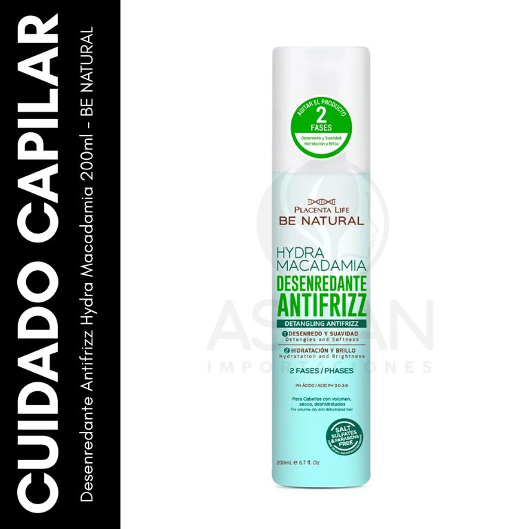 Desenredante Antifrizz Hydra Macadamia 200ml - BE NATURAL