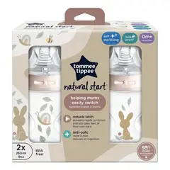 TOMMEE TIPPEE - Biberón Recien Nacido Autoesterilzable Natural Start 260 Ml