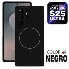 GENERICO - Case MagSafe Compatible para Samsung S25 ULTRA Negro