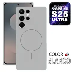 GENERICO - Case MagSafe Compatible para Samsung S25 ULTRA Blanco