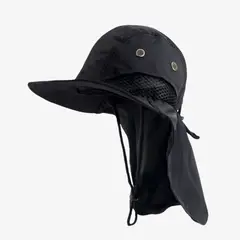 KAST PE - Sombrero Gorro Cubrenuca Impermeable Clasico Negro