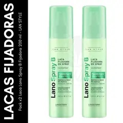 GENERICO - Pack x2 Laca Lano Spray B Fijadora 200 ml - LAN STYLE
