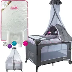EBABY - Cuna Corral Dacora + Colchón con pelota
