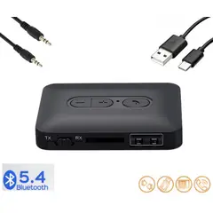 GENERICO - Adaptador Transmisor Receptor Bluetooth 5.4 Inalambrico B58