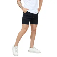 ENKI - Bermuda Hombre Tela Stone - Short Casual de Drill - Estilo Urbano y Máxima Frescura
