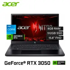 ACER - Laptop Nitro V 15 Core I5 13420H, 8GB RAM DDR5, RTX 3050 6GB, 512GB SSD, WIN11