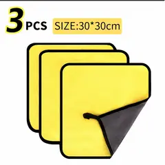 GENERICO - Toalla De Microfibra Multiuso Limpieza 30 X 30cm Pack 3 und