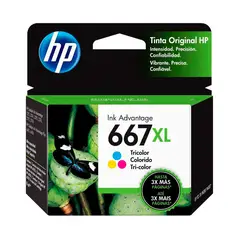 HP - Tinta 667XL Tricolor Original para DeskJet Ink Advantage 2775 2375