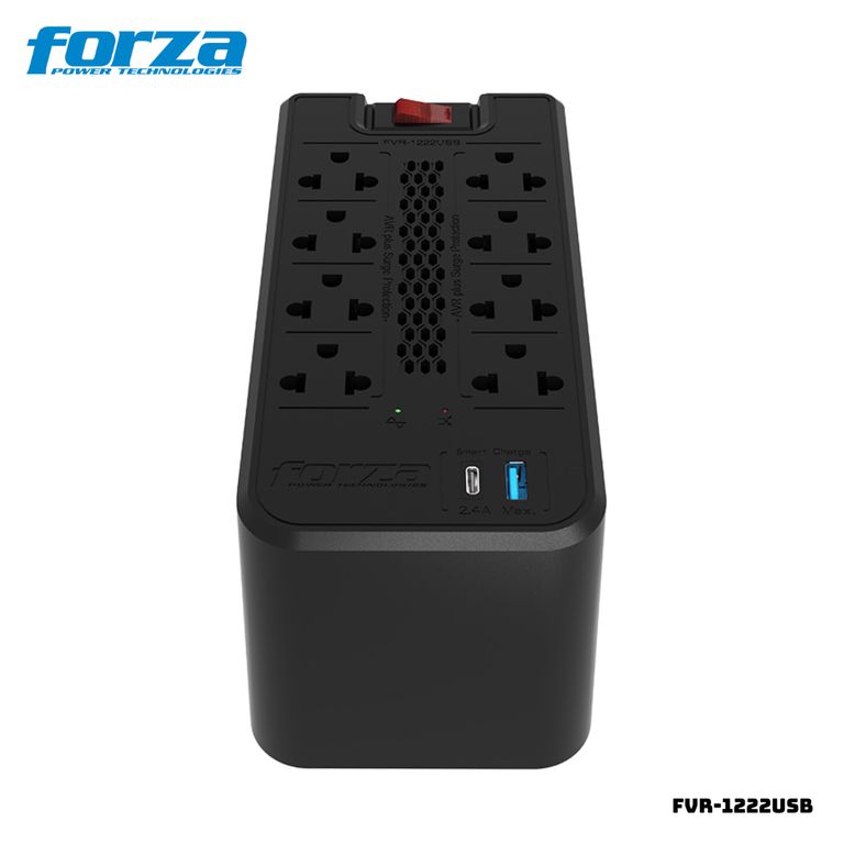 ESTABILIZADOR 1200VA 600W 8T 2USB - VR-1222USB