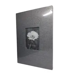 GENERICO - Album de Lino (Gris) con ventana para 300 fotos 10x15