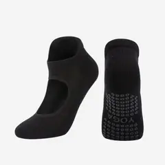 KAST PE - Medias Antideslizantes Grace Negro de Yoga - Pilates - Gym