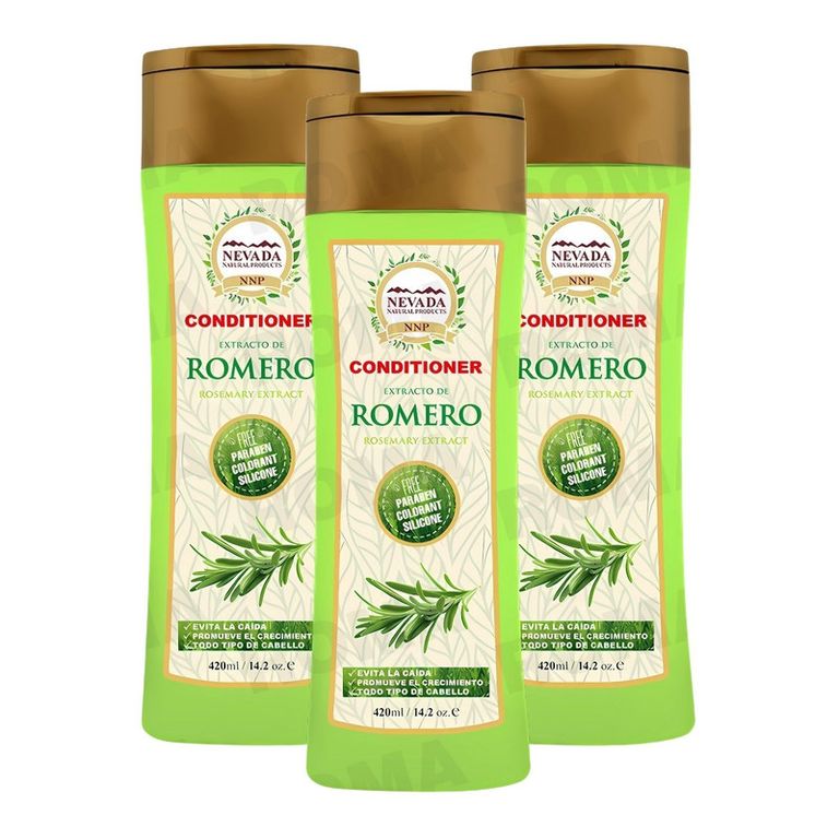 PACK 3 ACONDICIONADOR DE EXTRACTO DE ROMERO 420ML NEVADA