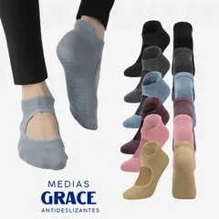 KAST PE - Medias Antideslizantes Grace Nude de Yoga - Pilates - Gym
