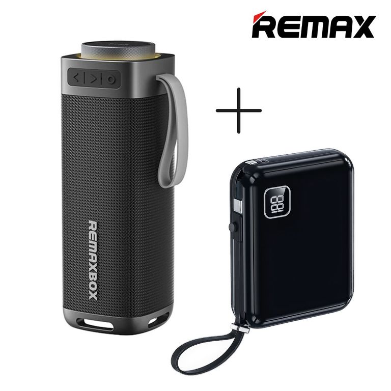 Parlante Portátil Bluetooth 30W RB-M22 Negro + Power Bank RPP-572 10000mAh