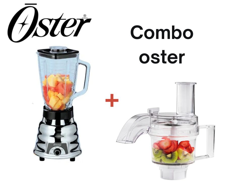 LICUADORA 1.25L CLASICA 2 VELOCIDADES 250-22 CROMADO + PROCESADOR DE ALIMENTO BLANCO - BLSTFP-W00