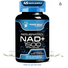 GENERICO - WELLNESS LABSRX RESVERATROL NAD+ 1500MG 90 CAPSULAS