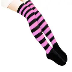 WHITE - Medias Rayas Negro y anaranjado halloween disfraz