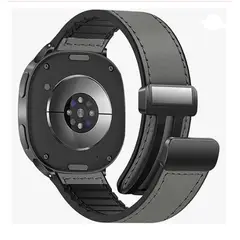 GENERICO - Correa Cuero para Samsung watch 7ultra 47mm - GRIS