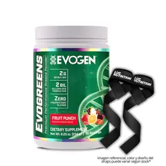 EVOGEN - Evogreens Jugos Verdes 30 servicios - Fruit Punch + Straps