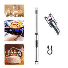GENERICO - Encendedor Eléctrico De Cocina 360° Recargable USB Tipo C Flexible Velas Viaje Camping Seguro