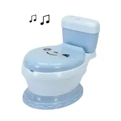 GENERICO - Inodoro Bacín de Entrenamiento Musical - Celeste