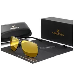 KINGSEVEN - Lentes de sol para hombre uv400 aluminio Night Vision