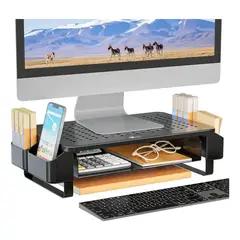 EVERSO - Base Soporte De Monitor Notebook Pc Impresora Con Cajón