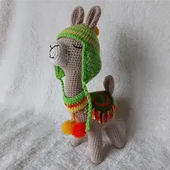 GENERICO - Llama amigurumi Perú 27cm - peluche adorno