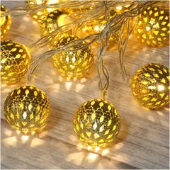 ARTEZA - Cadena de Luces Marroquíes 5M Blanco Cálido con Enchufe Decoración para Bodas Ramadán o Dormitor