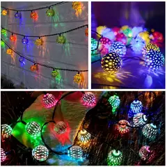 ARTEZA - Guirnalda de Luces LED Multicolor Marroquí 5 m con Enchufe – Decoración para Hogar, Jardín y Eventos