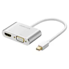 UGREEN - Adaptador Mini DP a HDMI + VGA Plateado