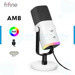 FIFINE - Micrófono AM8 WHITE Dinámico