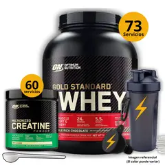 UNIVERSE NUTRITION - Proteína Gold standard whey de 5lb Chocolate + Creatina Optimum Nutrition de 300gr + regalos