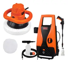 BLACK+DECKER - Combo Hidro 1400W + Pulidora 120W + 3 Bonetes B&D