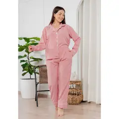 SOÑALIERE - Pijama Mujer Seda Francesa Estampada Manga Larga con Pantalón