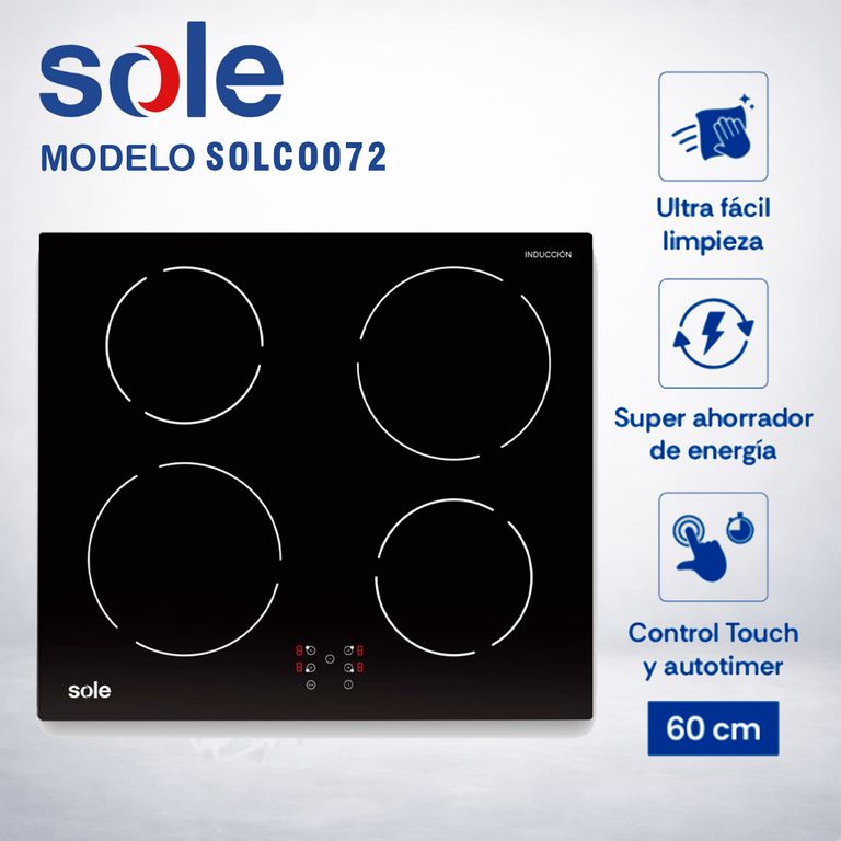Encimera Inducción Eléctrico 60cm - SOLCO072