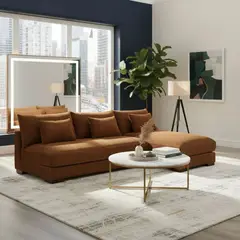 GENERICO - Seccional Jetro en Tela Chenille Antifluido Marrón