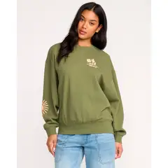 BILLABONG - Polera Mujer Sun Wave Livin Kendal Crew Verde