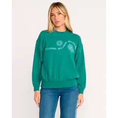 BILLABONG - Polera Mujer Time For Kendal Crew Verde