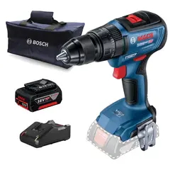 BOSCH - Taladro Percutor 1/2" 18V Brushless + Batería 4.0 Ah + Cargador + Bolso 0615.A50.0DF-000