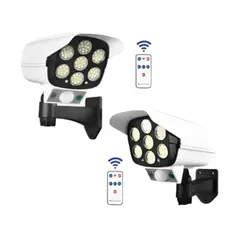 OEM - Focos Solares Tipo Cámara Con Sensor De Movimiento - Pack x2 Unidades